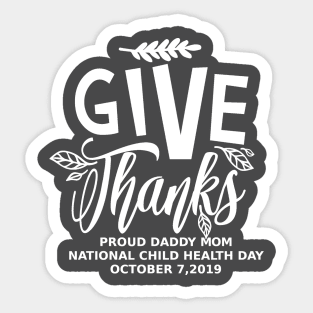 child health day,proud mom dad Sticker